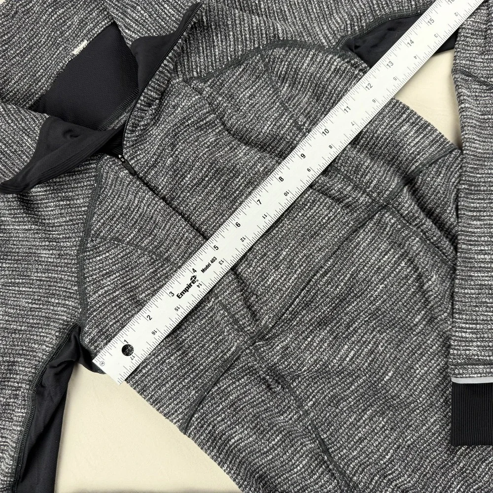 Lululemon Womens Black Quarter Zip Long Sleeve Activewear Pullover Jacket Size 4